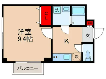 SK亀戸(1K/1階)の間取り写真