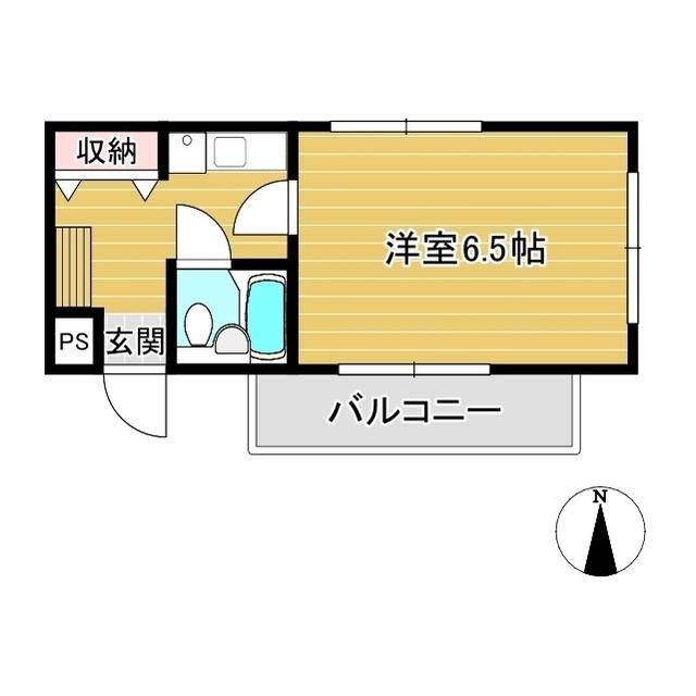 メゾン衆楽園(1K/2階)の間取り写真