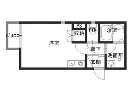 クレセント西代(ワンルーム/2階)の間取り写真