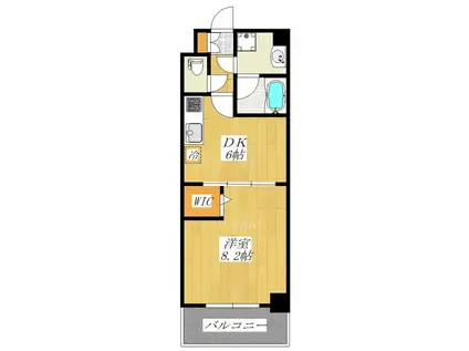 サニーデK(1DK/2階)の間取り写真