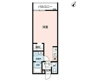 ヒルズ豊田(ワンルーム/3階)の間取り写真