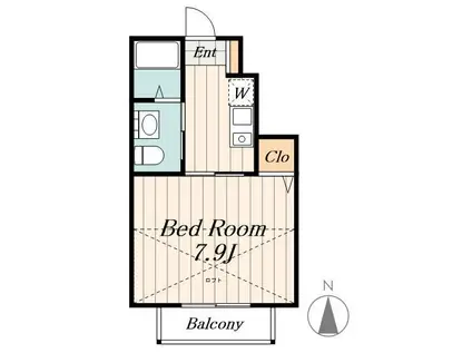 LA PRIMAVERA(1K/1階)の間取り写真