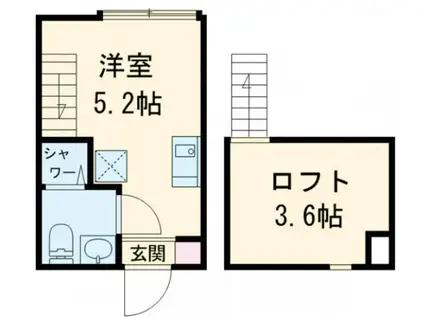 COMFORT 天照(ワンルーム/2階)の間取り写真