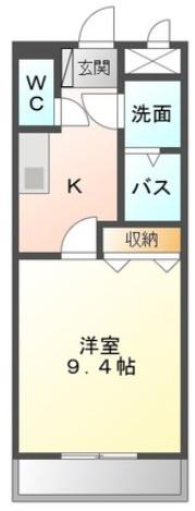 エクセレントON(1K/1階)の間取り写真