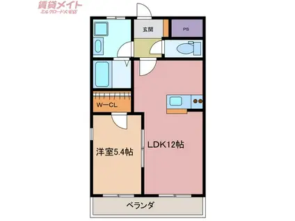 プレステージ千種A(1LDK/4階)の間取り写真