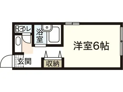 吉島アパート(ワンルーム/2階)の間取り写真