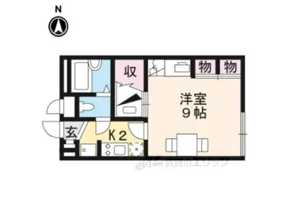 レオパレスひの(1K/1階)の間取り写真