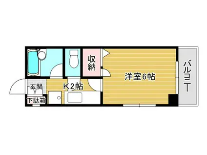 ベルリオ(1K/3階)の間取り写真