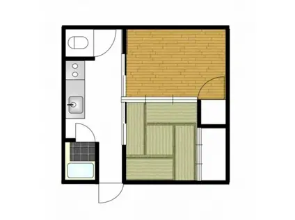 青山荘(2K/2階)の間取り写真