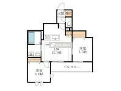 グリーンリーブズ稲荷山(2LDK/3階)の間取り写真