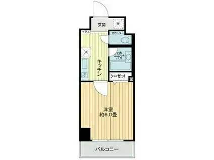 ロワール関内エナジス(1K/3階)の間取り写真