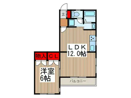 マ・メゾン(1LDK/3階)の間取り写真