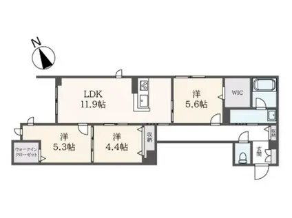 シャンテ ユー I(3LDK/2階)の間取り写真