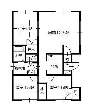 マインドハウス(3LDK/2階)の間取り写真