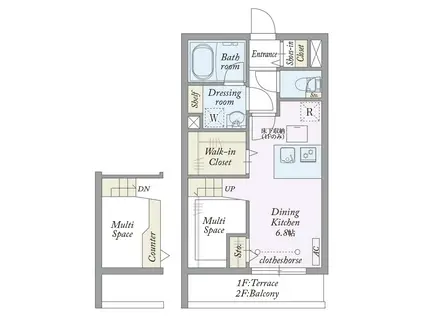 MY STYLE VINTAGE 瀬谷壱番館(1DK/1階)の間取り写真