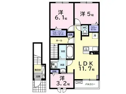 COCOTI BASE(3LDK/2階)の間取り写真