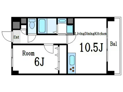 TSヴィラージュ(1LDK/5階)の間取り写真