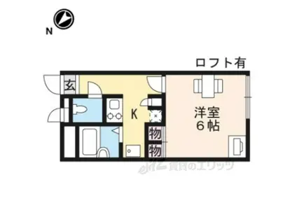 レオパレスヲビレ436(1K/2階)の間取り写真