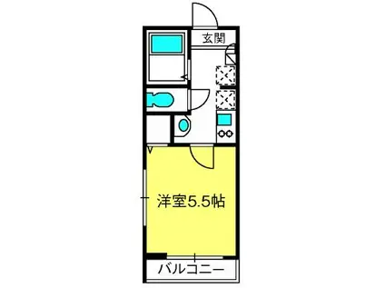 MELDIA大宮III(1K/3階)の間取り写真
