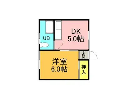 レジデンス西十日市(1K/5階)の間取り写真