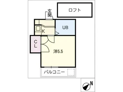 パレス一つ山(1K/1階)の間取り写真