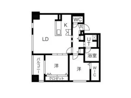 NCウイング白石(2LDK/4階)の間取り写真
