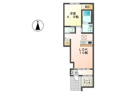 ALBAIII(1LDK/1階)の間取り写真