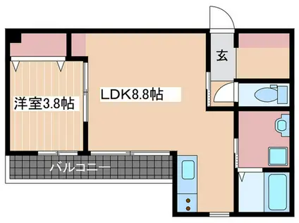 TURTLE MINAMIMACHI(1LDK/1階)の間取り写真