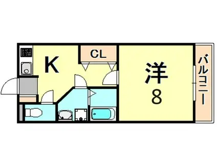 サンエイ第一ビル(1K/3階)の間取り写真