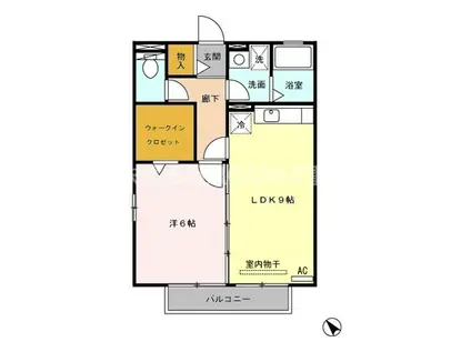 FINE VIEW K(1LDK/2階)の間取り写真