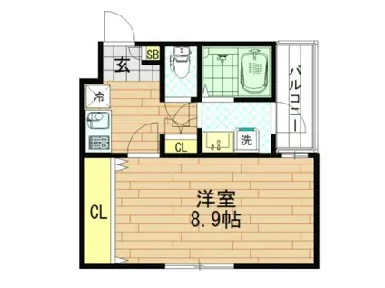 H-MAISON寺田町(1K/1階)の間取り写真