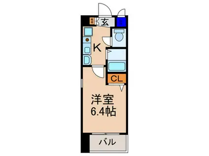 エイペックス京都新京極I(1K/5階)の間取り写真