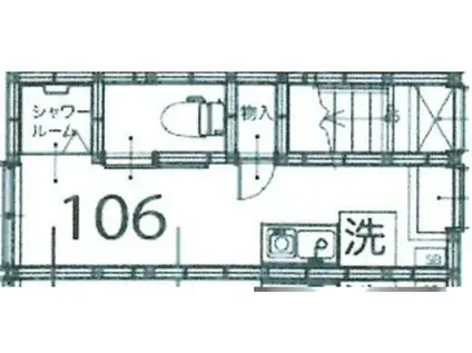 サークルハウス蓮根弐番館(ワンルーム/1階)の間取り写真