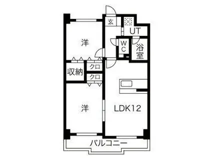 ヴィラ・ヴェール(2LDK/3階)の間取り写真