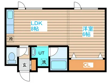 ラフィーネ南郷(1LDK/3階)の間取り写真