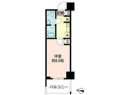 MFPRコート木場公園(1K/8階)の間取り写真