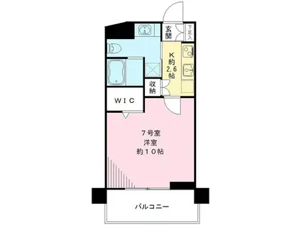 WIN BELL 仙川 ウィンベルセンガワ(1K/4階)の間取り写真