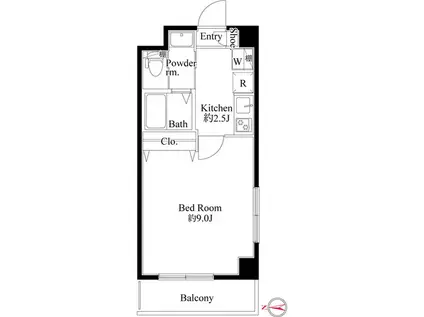 グランデュークス本所(1K/6階)の間取り写真