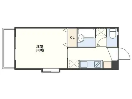 マンション大洋(1K/3階)の間取り写真