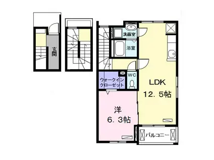 ラフレシール・ホープ(1LDK/3階)の間取り写真