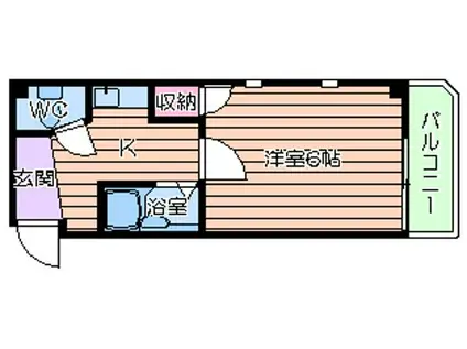 新町エビス(1K/7階)の間取り写真