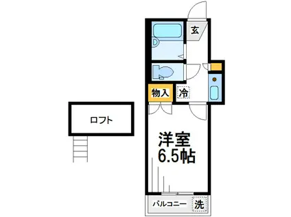 リッチモンド太田南(1K/2階)の間取り写真