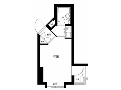 クリスタル三軒茶屋PART1(1K/3階)の間取り写真