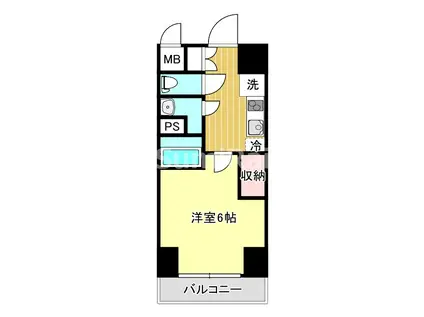 プレサンスコウベシフォン(1K/4階)の間取り写真