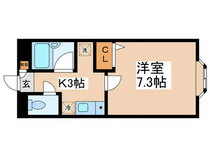 ビバ・ピアニシモ(1K/B1階)の間取り写真