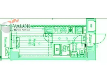 吉野町マンション(1K/4階)の間取り写真