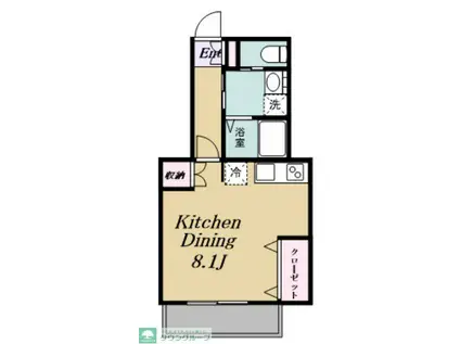 ルミエール泉町(ワンルーム/2階)の間取り写真