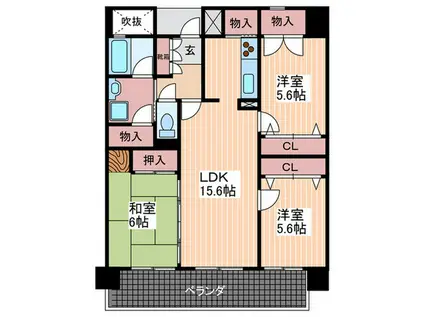 トレゾァ西原(3LDK/4階)の間取り写真