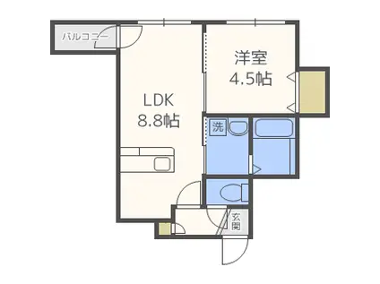 ル・ソレイユ(1LDK/3階)の間取り写真