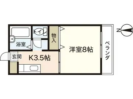 フレグランス諏訪(1K/1階)の間取り写真